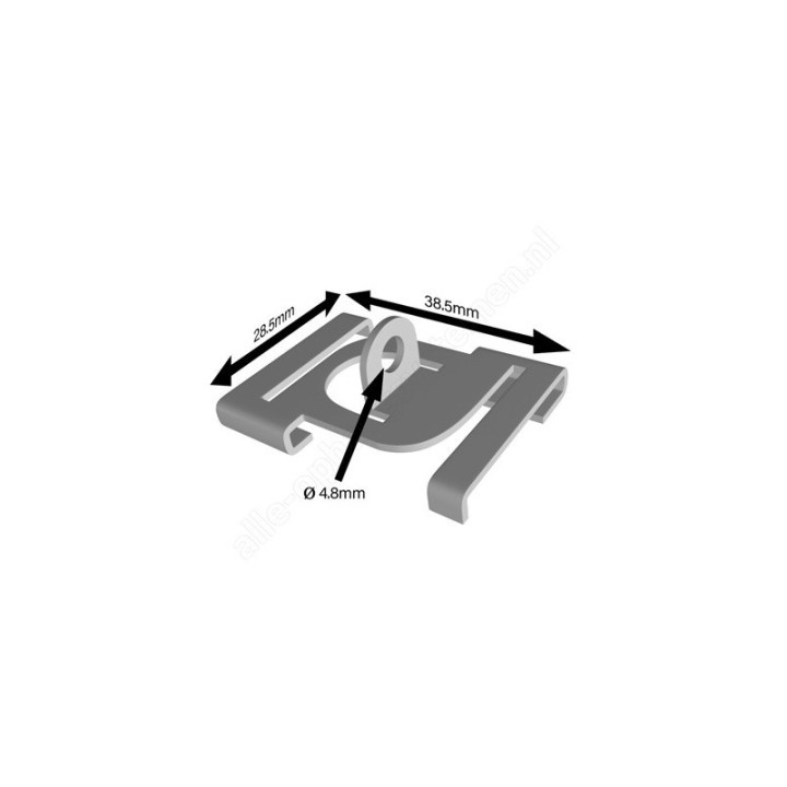 Geckoteq Clip da soffitto in metallo bianco e nero - 7 kg