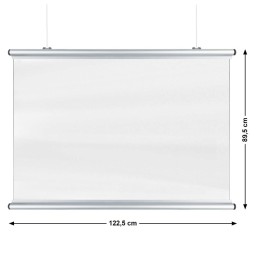 Corona Covid Splash and Prevention -näytöt 122 x 89 cm hopea