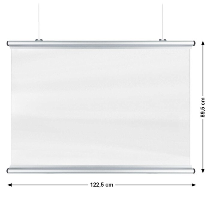 Écrans Corona Covid Splash and Prevention 122 x 89cm argent
