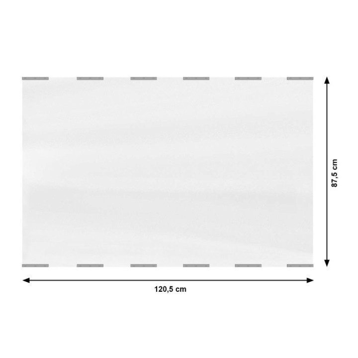 Corona Covid Spuck- und Niesschutz  122 x 89cm Silber