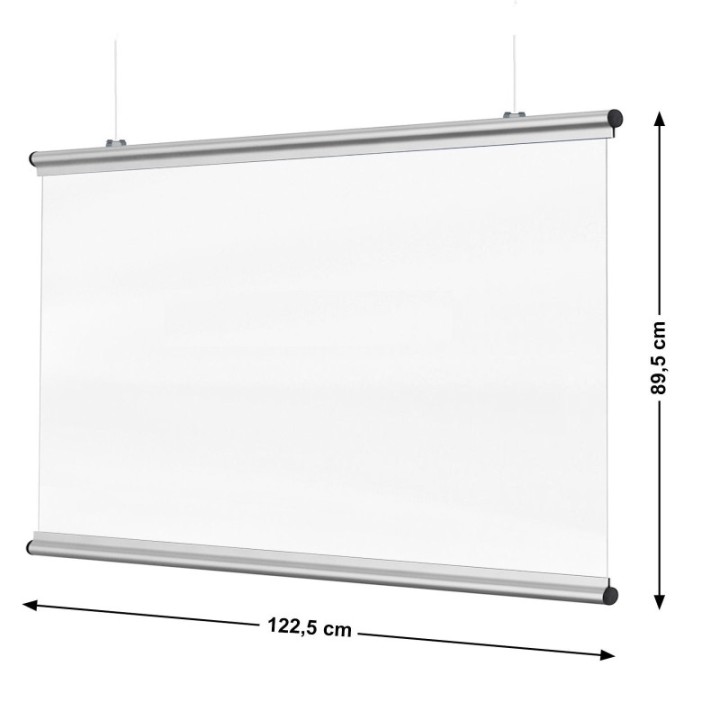 Corona Covid Cough and Sneeze Screens 122 x 89cm Silver