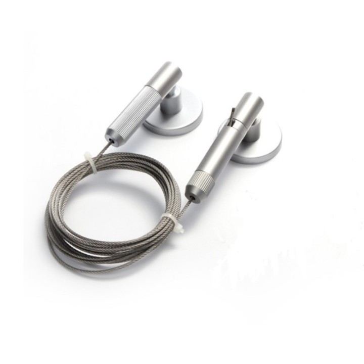 GeckoTeq Set di cavi di tensione in acciaio 1,8 mm - 3 metri con viti e tasselli