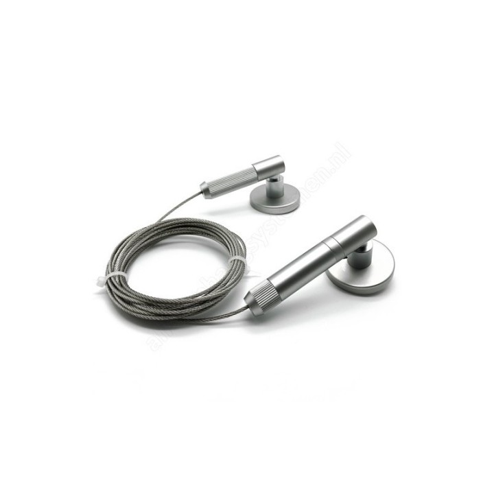 GeckoTeq Spannkabel Stahldraht Set 1,8 mm - 3 Meter incl. Schrauben & Dübel