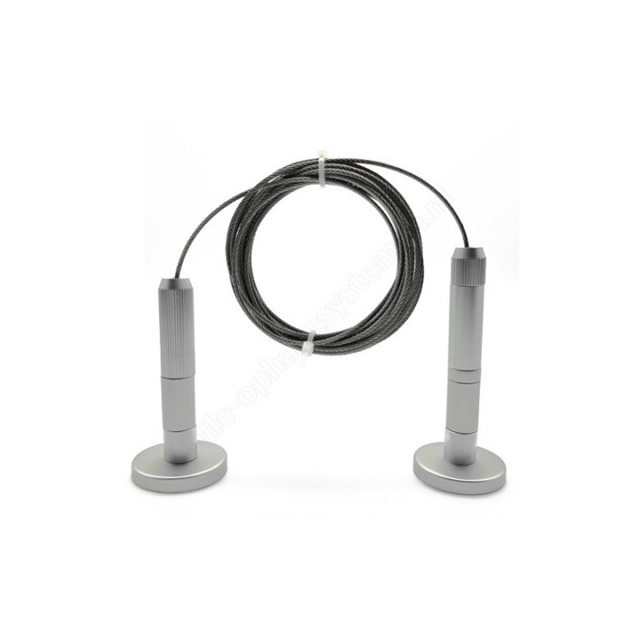 GeckoTeq Kiristyskaapeli Teräslankasarja 1,8 mm - 3 metriä sis. ruuvit ja tulpat