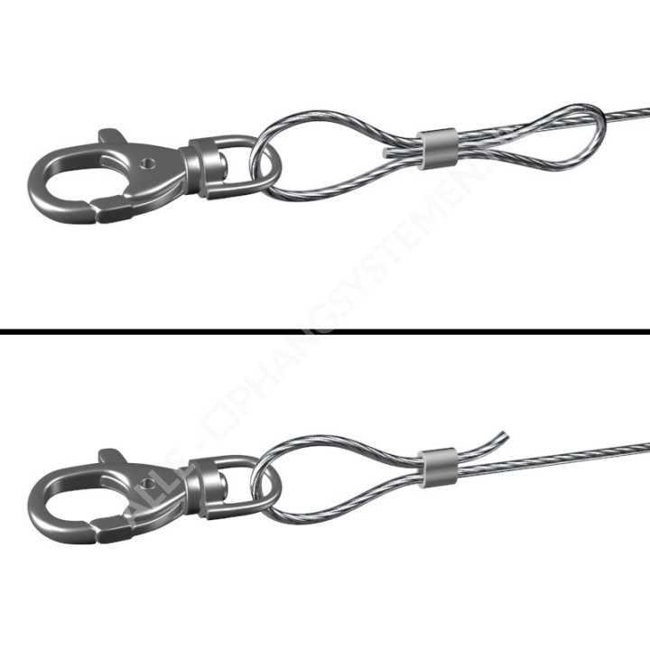 GeckoTeq Closed Musketon Hook med säkerhets- och vridfunktion