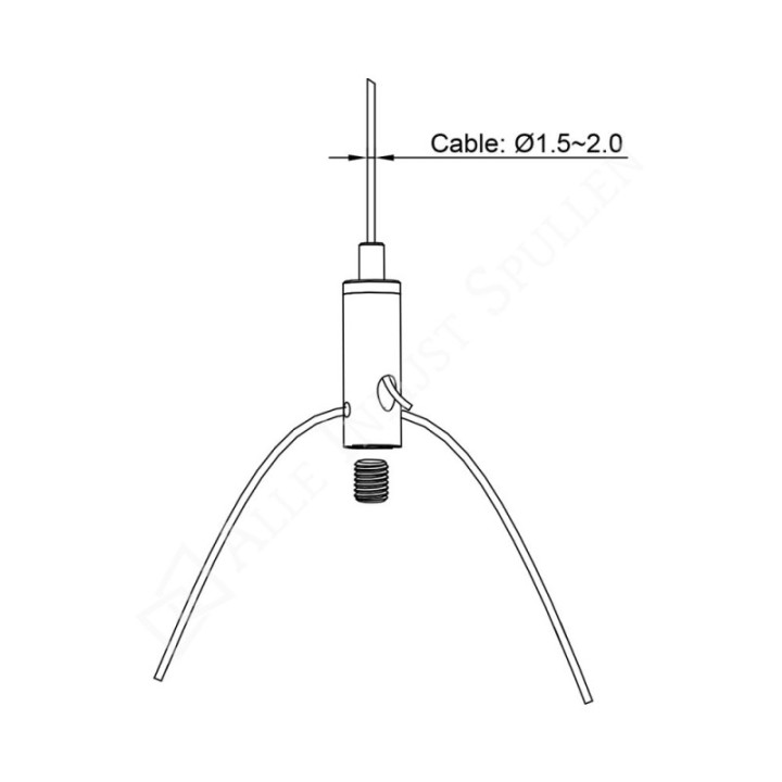 GeckoTeq Fermacavo autobloccante con vite a brugola - 20kg