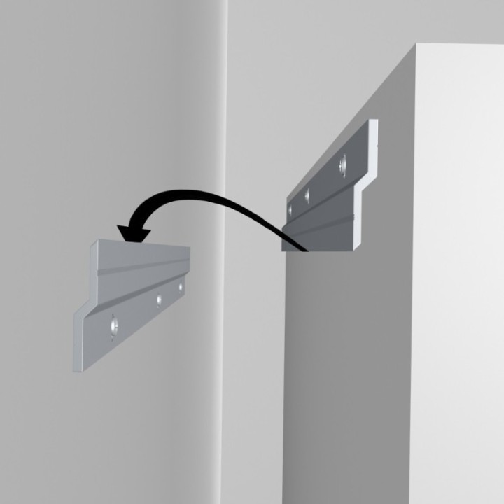 GeckoTeq French Cleat Z Bar Hanging Rail - per set of 2