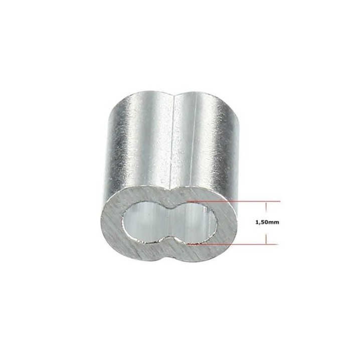 GeckoTeq Compression Bush Drahtklemme 1,5mm in schwarz und alu