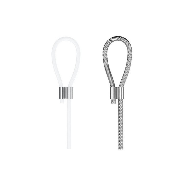 GeckoTeq Boccola di compressione Morsetto per filo 1,5mm in nero e alu