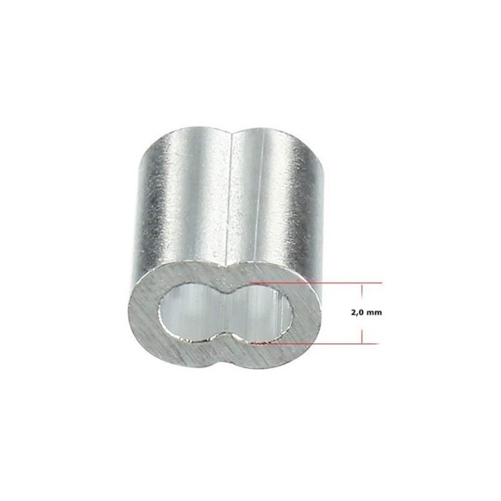 GeckoTeq Compression Bus Wire Clamp 2,0mm i svart och aluminium
