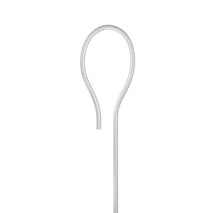 GeckoTeq Ståltråd 1,5mm Hvid - ikke-knudes - pr. 2 meter