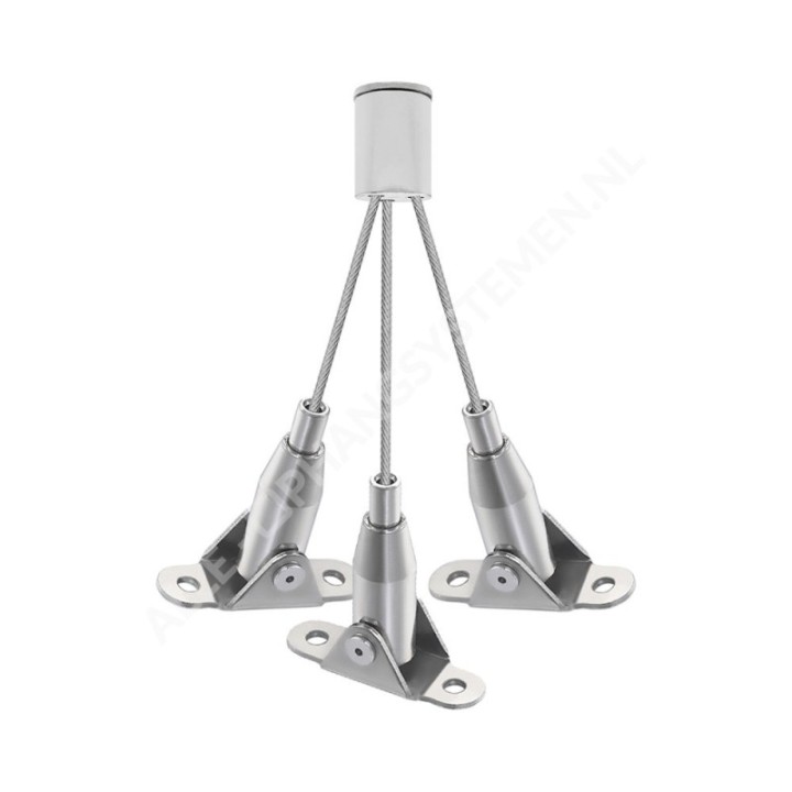 GeckoTeq LED e kit di sospensione per pannelli acustici 13 - Acciaio 20 kg