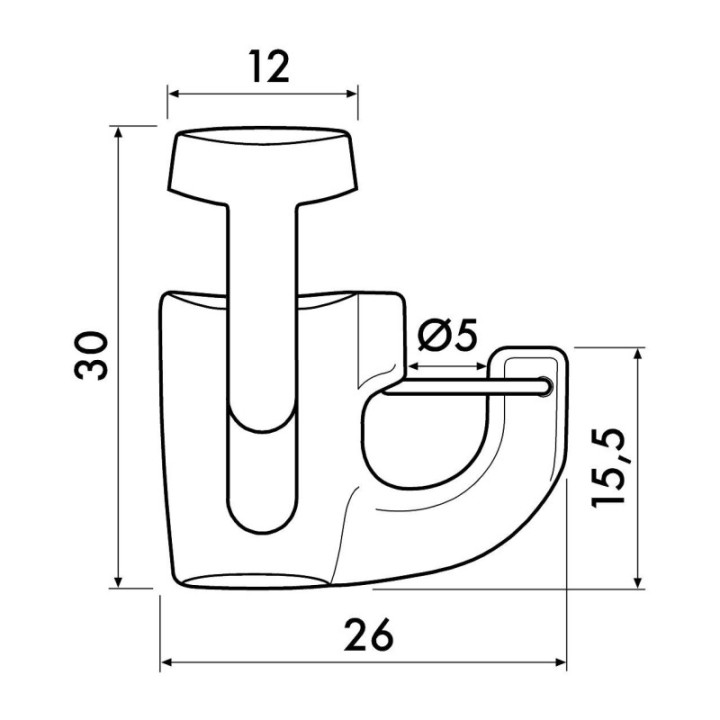 Newly H100 Crochet de sécurité autobloquant - 20kg