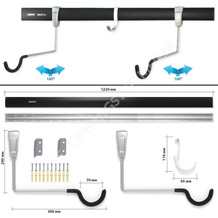 GeckoTeq Bicycle Suspension System Set for 1 Bike & 2 Helmets - GSH118
