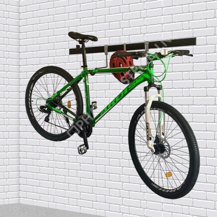 GeckoTeq Fiets Ophangsysteem Set voor 1 Fiets & 2 Helmen - GSH118