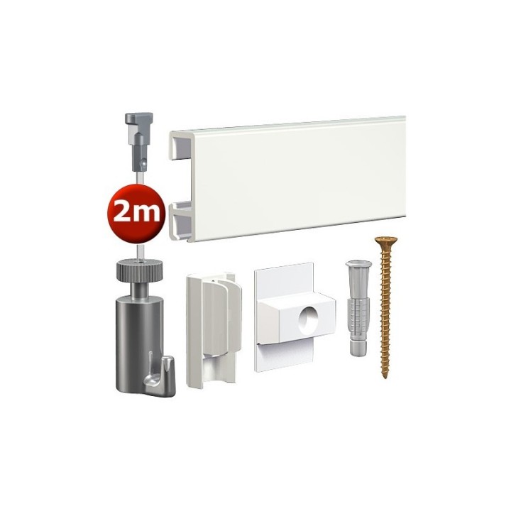 Artiteq Click Rail Set valkoinen 200cm - 20kg