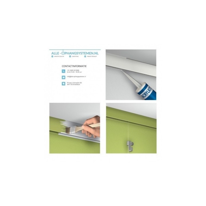 Artiteq Click Rail Set w kolorze białym do malowania 200cm - 20kg