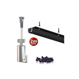 Artiteq Top Rail Set svart 200cm - 20kg