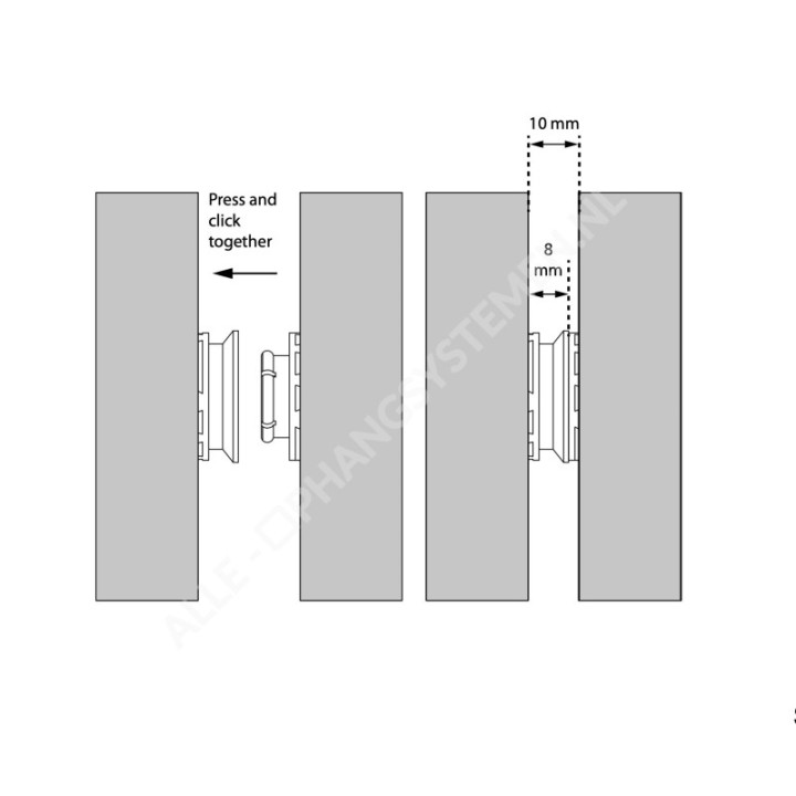 GeckoTeq Click Panel System Plástico - Redondo