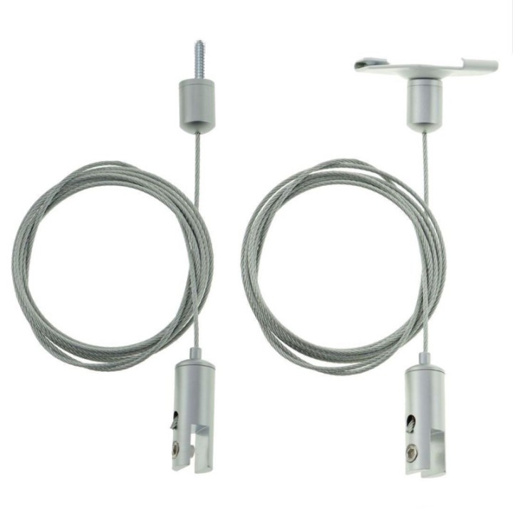 GeckoTeq Ceiling Cam Cable System 6 mm - 10 kg med självlåsande klämma