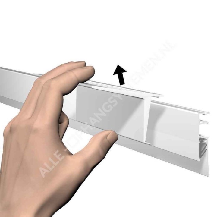 Clip di supporto per binario Info Artiteq - in 2 colori